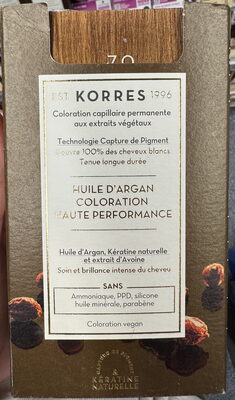 Coloration Permanente Huile d'Argan 7.0 Blond