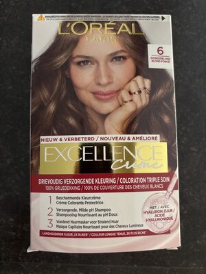 L'Oréal Paris Excellence Crème 6 Donkerblond Permanente Haarverf