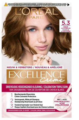 L'Oréal Paris Excellence Crème 5.3 Goud Lichtbruin Permanente Haarverf