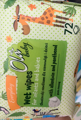 Wet wipes for infants and babies