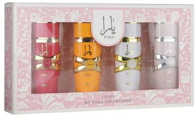 Lattafa My Yara Collection Perfume Set 4X25Ml Edp for Women in Clear