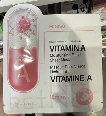 Masque Tissu Visage Hydratant Vitamine A