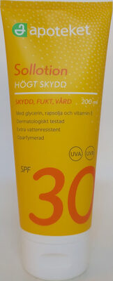 Sollotion högt skydd SPF 30