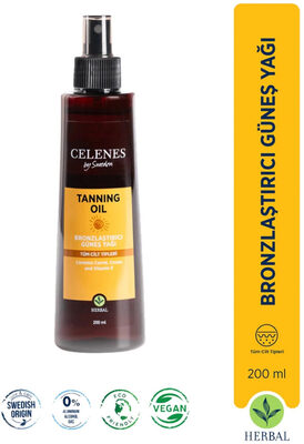 Celenes Herbal Bronzlaştırıcı Güneş Yağı 200 ml