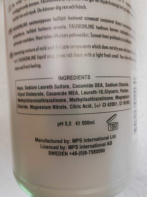 Fsshionline liquid soap