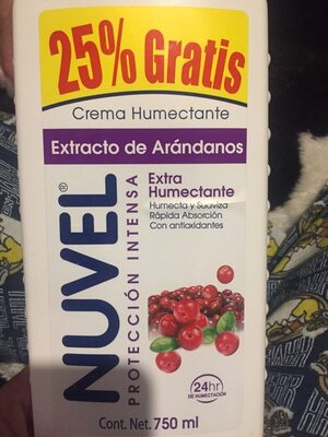 Crema humectante extracto de arándanos