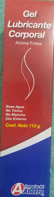 Gel lubricante corporal aroma fresa