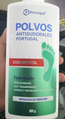 Polvos Antisudorales con mentol