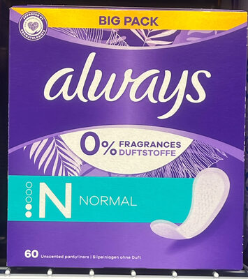 Always Truseinnlegg Normal Verdipakke 60stk