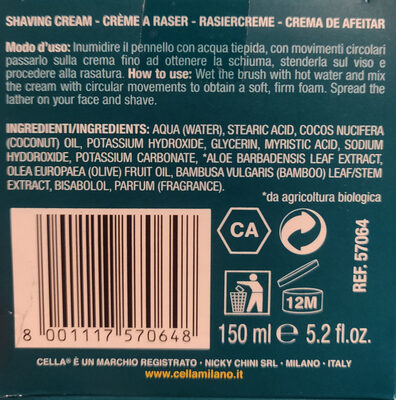 Crema da barba all'aloe vera