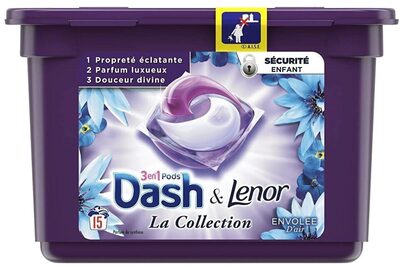 Lessive capsules 3en1 Lenor parfum Envolée d'air X15 lavages
