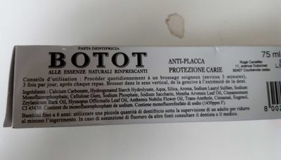 Pate dentifrice