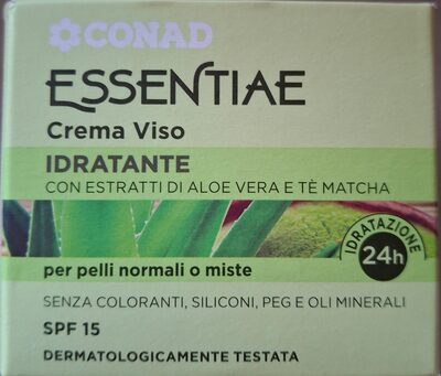Essentiae Crema Viso con estratti di aloe vera e tè matcha
