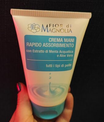 Crema Mani Rapido Assorbimento con Estratto di Menta Acquatica e Aloe Vera