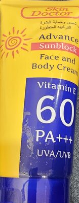 Advance Sunblock. Face & Body cream
