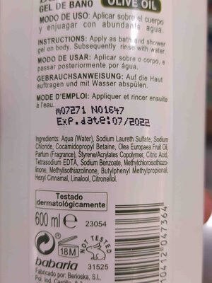 Gel de baño olive oil