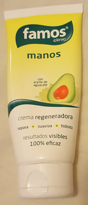 Crema de manos regeneradora con aceite de aguacate