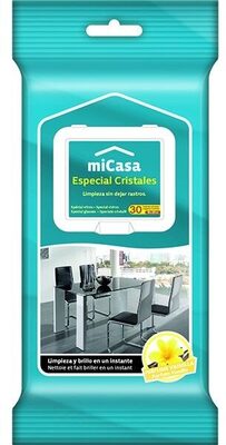 Toallitas limpiadoras especial cristales perfume a vainilla