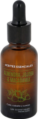 Aceites esenciales almendras, jojoba y macadamia