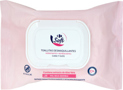 Toallitas desmaquillantes cara y ojos piel seca-sensible