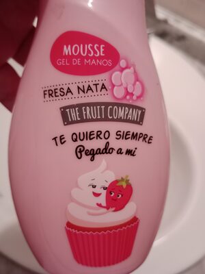 Jabón de manos en formato mousse fresa y nata