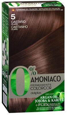Coloración permanente 5 castaño claro 0% amoníaco
