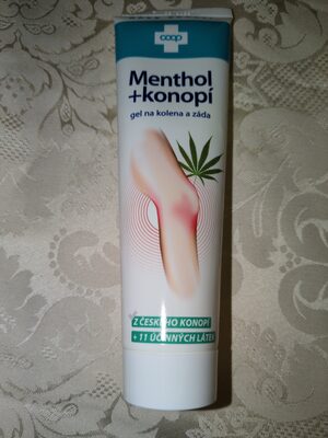 Menthol + konopí gel na kolena a záda