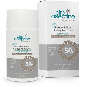 Cire Aseptine Mineral Filtreli Yaşlanma ve Leke Karşıtı 50+SPF Yüz Güneş Koruyucu Krem 50 ml