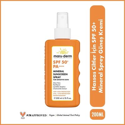 Maruderm Hassas Ciltler İçin SPF50+ Mineral Sprey Güneş Kremi