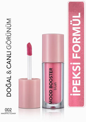 Flormar Mood Booster Yoğun Renk Veren Doğal Işıltılı Allık 002 Immortal Flower