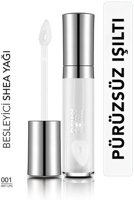 Flormar Dewy Lip Glaze Dudak Parlatıcısı 001 Wet Lips