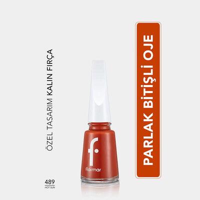 Flormar Nail Enamel Yoğun Pigmentli Oje 489 Hot Sun