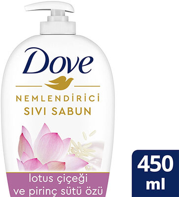 Dove Nemlendirici Sıvı Sabun Lotus Çiçeği ve Pirinç Sütü Özü 450 ml