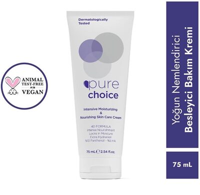 Pure Choice Yoğun Nemlendirici ve Besleyici Cilt Bakım Kremi