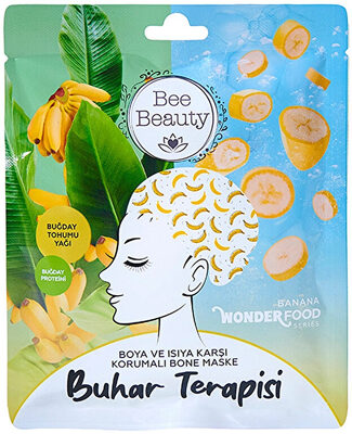 Bee Beauty Wonder Food Muz Buhar Terapisi Boya ve Isıya Karşı Korumalı Bone Maske