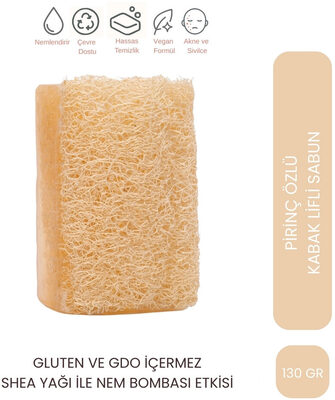 Let'scrub Doğal Kabak Lifli Pirinç Sabunu 130 gr