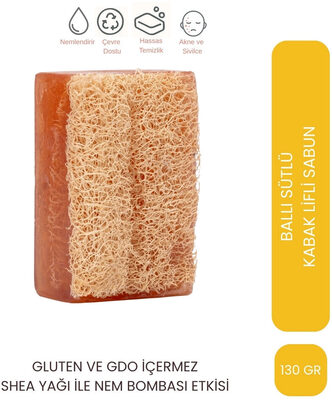 Let'scrub Doğal Kabak Lifli Ballı Sütlü Sabun 130 gr