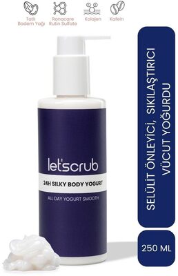 Let'scrub 24H Silky Body Yogurt Selülit Önleyici Sıkılaştırıcı Shea Yağlı Nemlendirici Vücut Yoğurdu