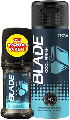 Blade Cool Fresh Erkek Deodorant Sprey 150 ml + Roll on 50 ml