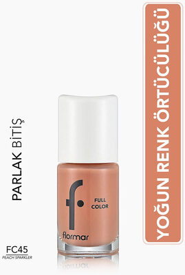 Flormar Full Color Ekstra Yoğun Pigmentli Oje FC45 Peach Sparkler