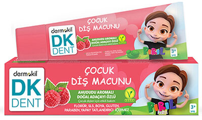 DK Dent Pırıl Ahududu Aromalı Doğal Ada Çayı Özlü Çocuk Diş Macunu 50 ml