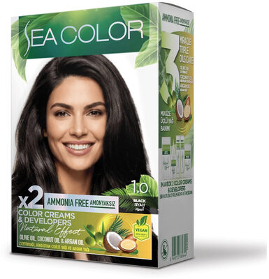 Sea Color Amonyaksız Saç Boyası 1.0 Siyah