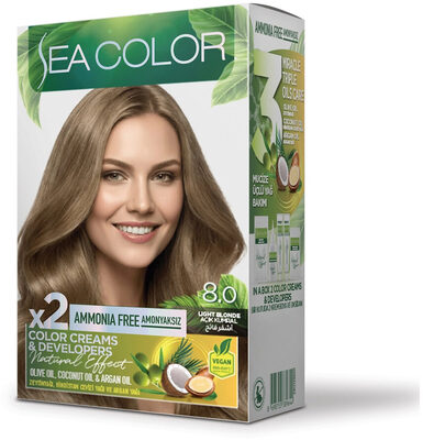 Sea Color Amonyaksız Saç Boyası 8.0 Açık Kumral