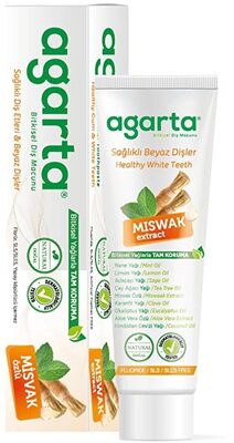 Agarta Doğal Misvak Özlü Florürsüz Beyazlatıcı Diş Macunu