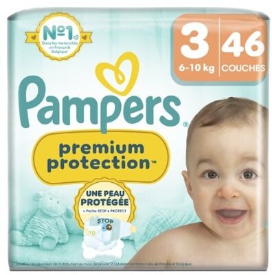 Couches Bébés Premium Protection 6-10kg Taille 3