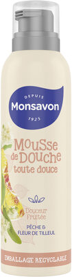 Monsavon Gel Douche Mousse Douceur Fruitée Pêche & Tilleul
