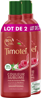 Timotei Shampoing Femme à l'Huile de Framboise BIO et de l'extrait de Thé Blanc Cheveux Colorés Lot