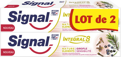 Signal Integral 8 Dentifrice Nature Elements Girofle Sensibilité 2x75ml