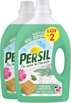 Persil Lessive Liquide Fraîcheur Eucalyptus 2l 40 Lavages Lot de 2