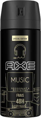 Axe Music Déodorant Homme Spray Antibactérien All Day Fresh 150ml